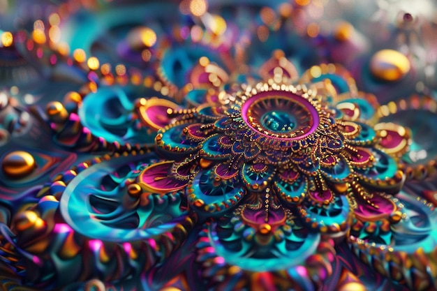 Modelli intricati di mandala a colori vivaci
