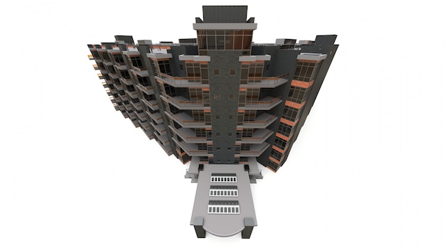 Modello 3d condominiale