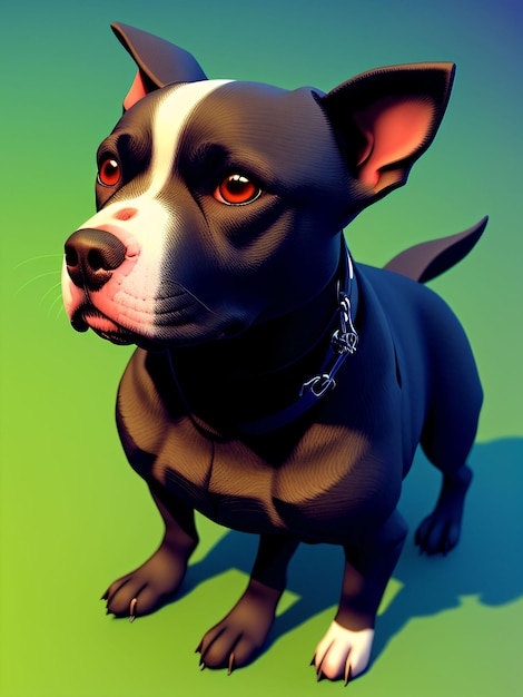 Modello 3D dell'American Pit Bull Terrier