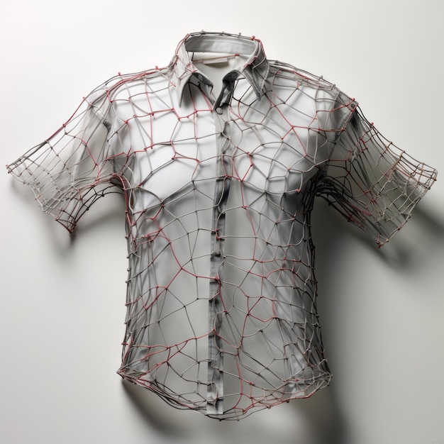 Modello 3D di maglietta Wirecollage in stile scultura in vetro fluido