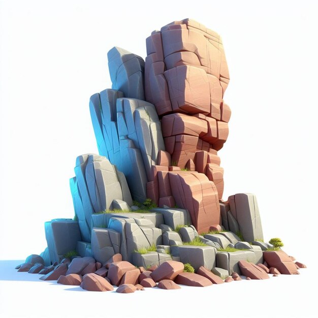 Modello 3D di roccia da gioco