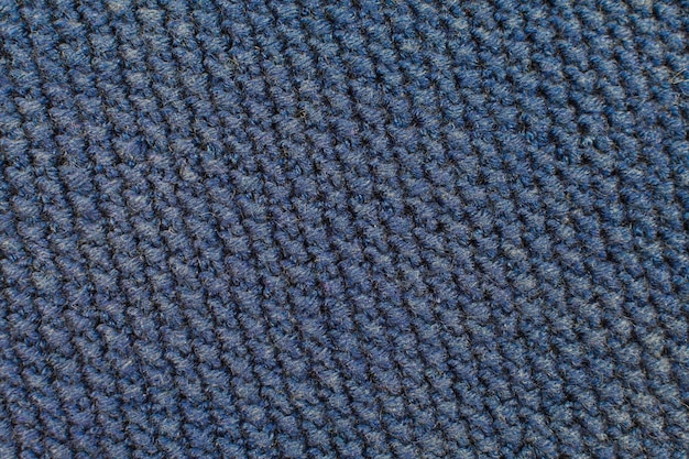Modello a maglia come sfondo Maglieria texture closeup Sfondo tessile colore blu tonica