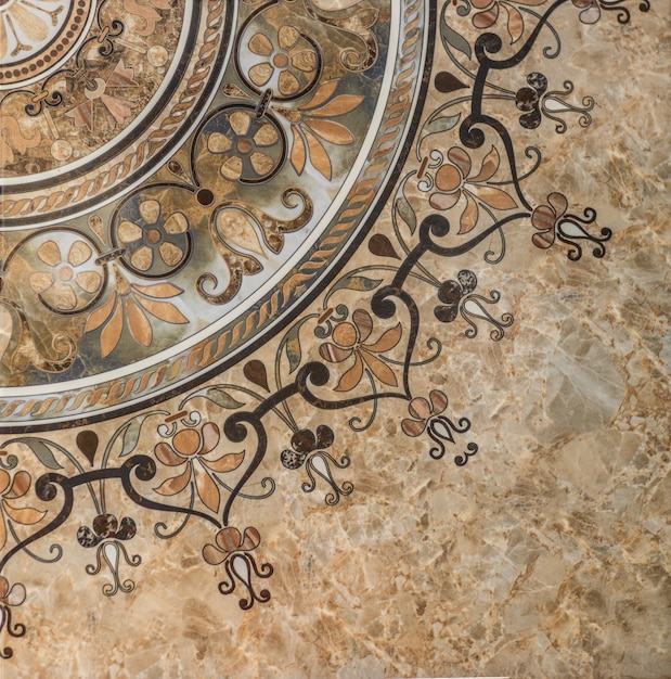 modello astratto con foglie ornamentali piastrelle di ceramica decorative