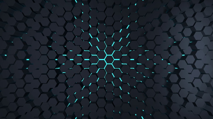 Foto modello astratto del fondo 3d di esagono