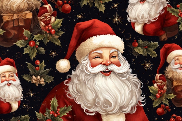 Modello Babbo Natale per carta digitale