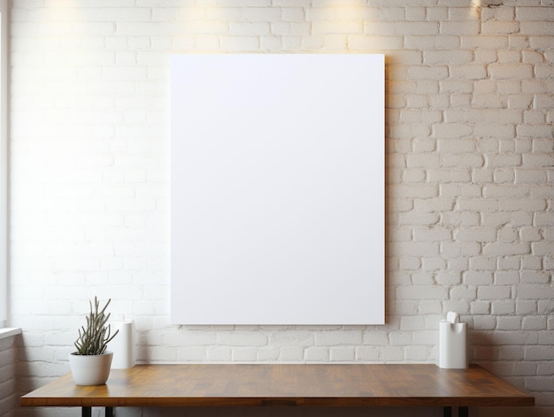 modello bianco montato sulla parete