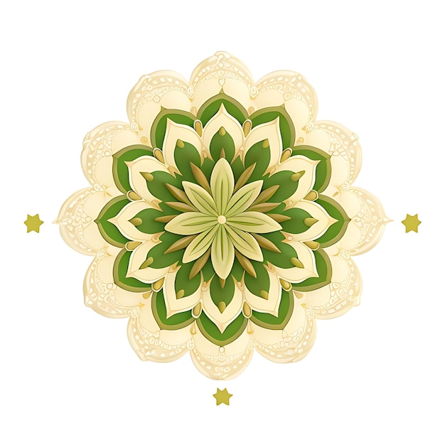 Modello circolare fiore di mandala con colore astratto con sfondo bianco generativo ai