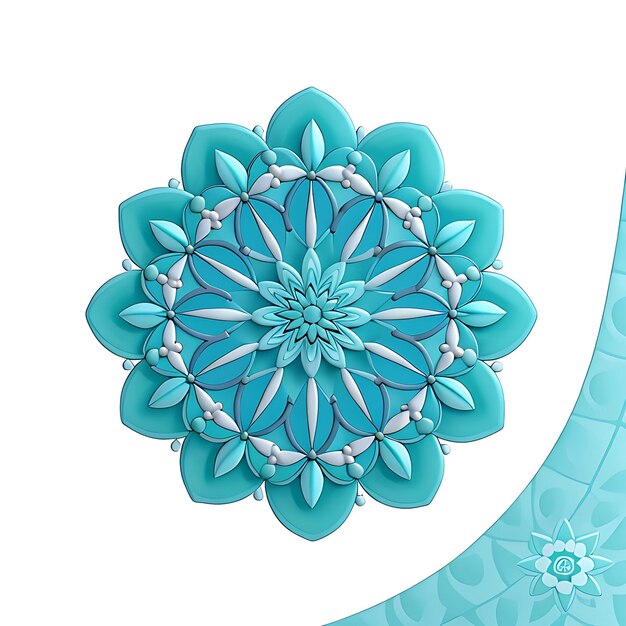 Modello circolare fiore di mandala con colore astratto con sfondo bianco generativo ai