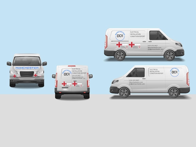 Modello creativo di progettazione di furgoni medici