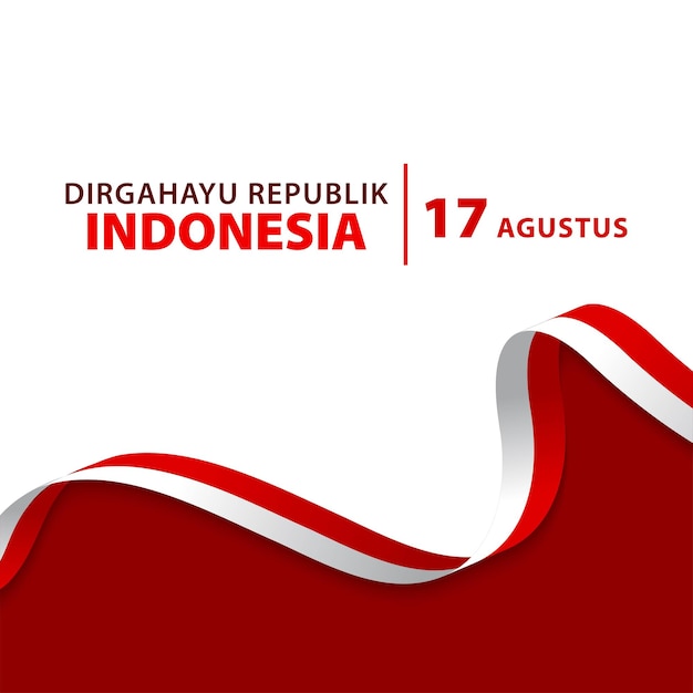 Modello del giorno dell'indipendenza dell'Indonesia