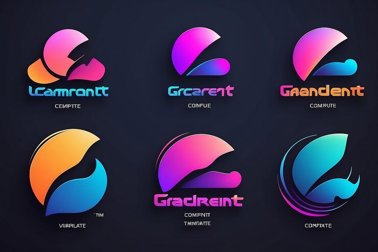 Foto modello del logo del computer gradiente