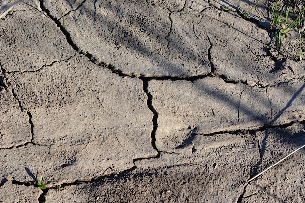 modello del terreno con crepe spazio di copia isolato