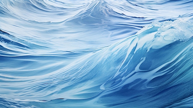 Modello dell'oceano intricato blu profondo Disegno dettagliato