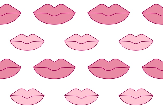 Modello delle labbra rosa sfondo trasparente png disegno carino senza cuciture