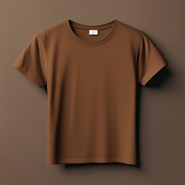Modello di abito di moda maglietta marrone vuota