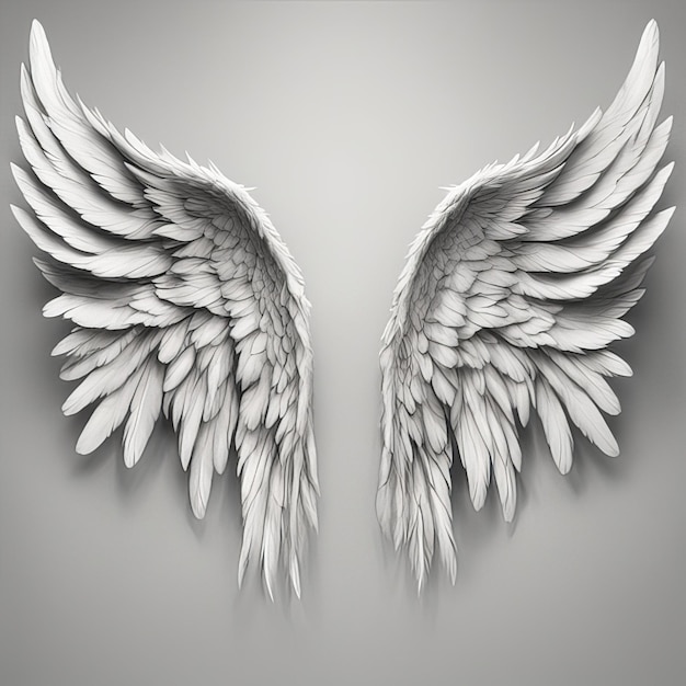 Modello di ali d'angelo d'epoca