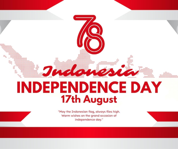 Modello di backgrounder per il giorno dell'indipendenza dell'Indonesia piatto vettoriale