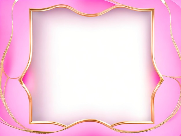 Modello di banner a cornice a ricciolo rosa vuoto HD immagine gratuita scaricata