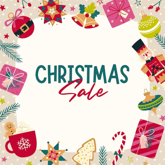 Modello di banner di vendita di Natale