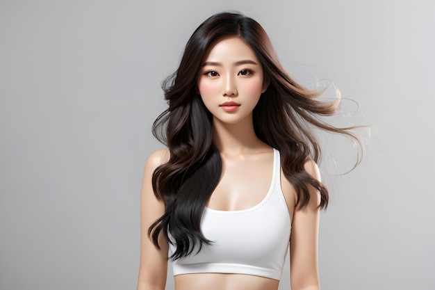 Modello di bella ragazza asiatica