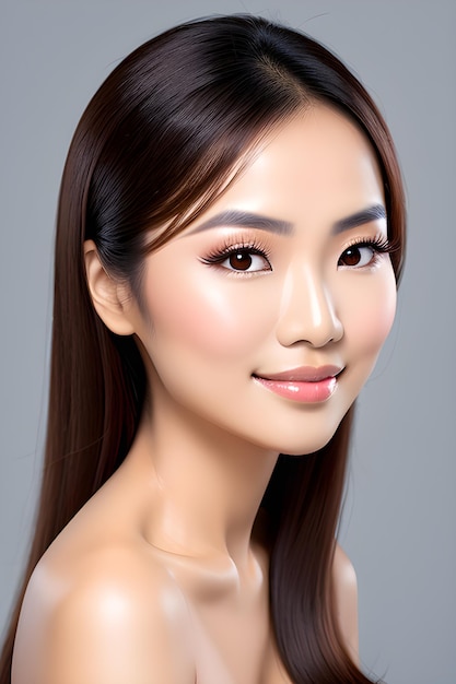 Modello di bellezza commerciale della donna di bellezza vietnamita