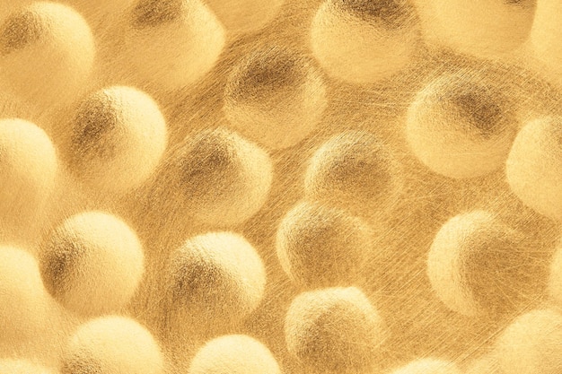 Modello di bolle volumetriche texture oro astratto sfondo dorato