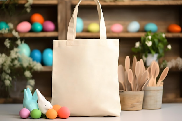 Modello di borsa per la domenica di Pasqua bianca