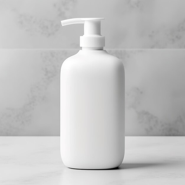 Modello di bottiglia di sapone bianco cosmetico Generativo ai