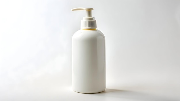 Modello di bottiglia di sapone liquido bianco vuoto