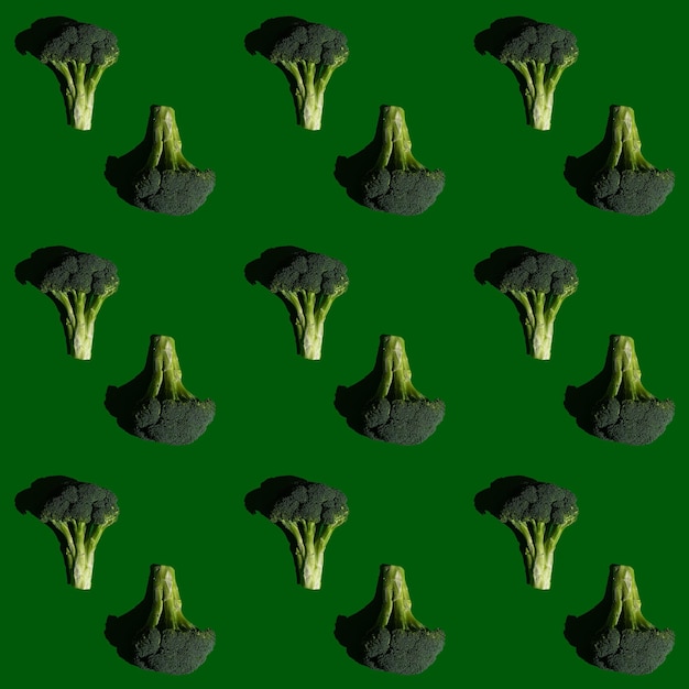 Modello di broccoli verticale e capovolto