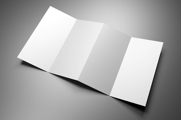 Modello di brochure DL su sfondo grigio