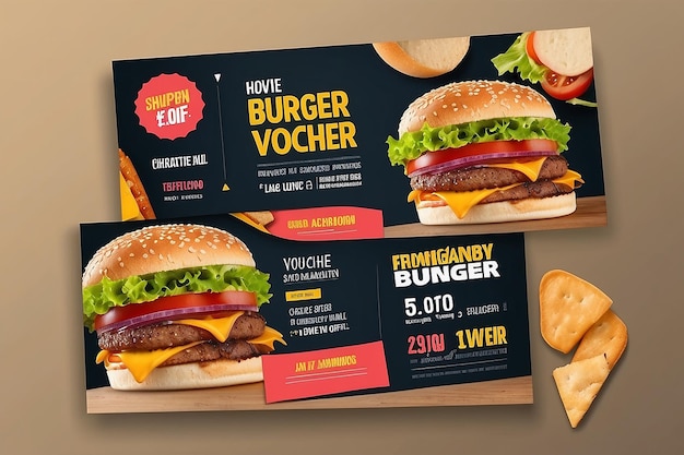 Modello di buono burger gratuito