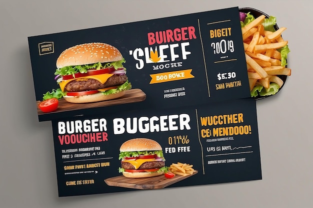 Modello di buono burger gratuito