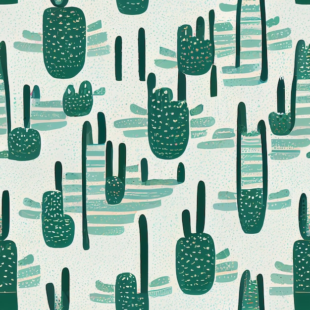 Modello di cactus verde con uno sfondo di cactus