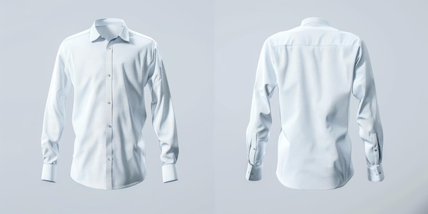 Modello di camicia bianca vista laterale AI generativa