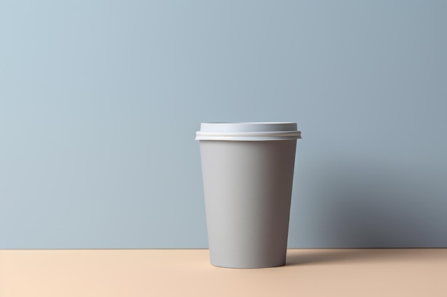 modello di carta caffè tè plastica tazza da asporto AI generativa