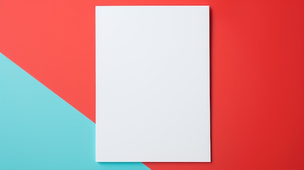 Modello di carta vuoto 4a su uno sfondo colorato di carta da parati UHD