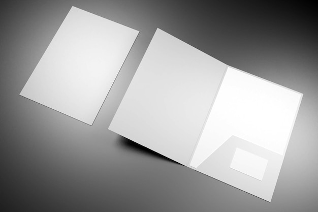 Modello di cartella di file che mostra la copertina e l'interno
