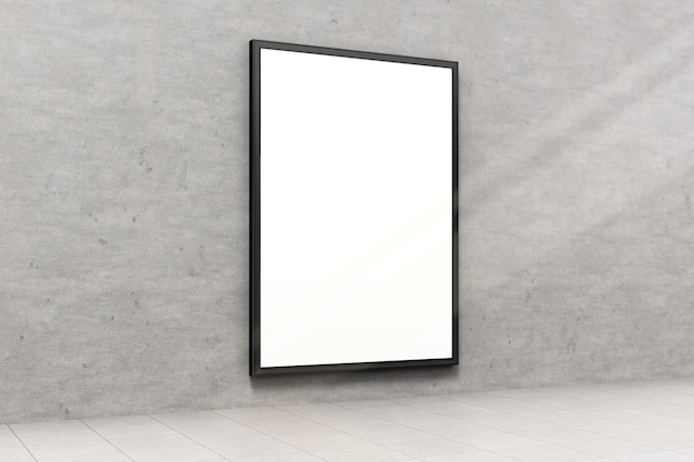 Modello di cartellone png della metropolitana con rendering 3D di design trasparente