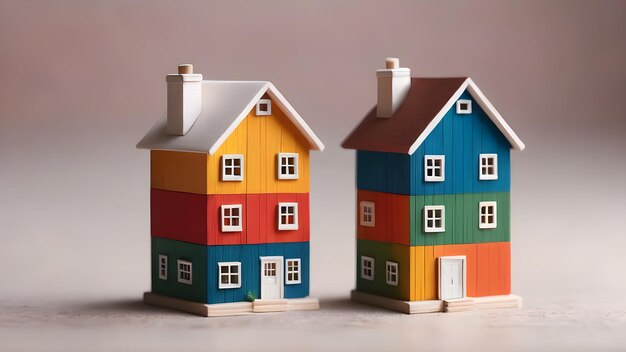Modello di casa concetto di assicurazione immobiliare e immobiliare concetto di casa modello in miniatura concetto di ipoteca immagine generata da AI aixAxA