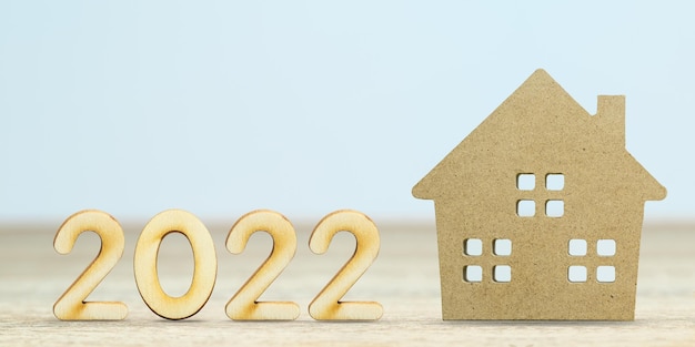 Modello di casa numerica in legno nuovo anno 2022