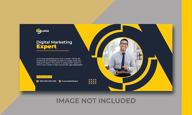 modello di copertina di Facebook Agenzia di marketing digitale copertina sociale e modello di annuncio banner web