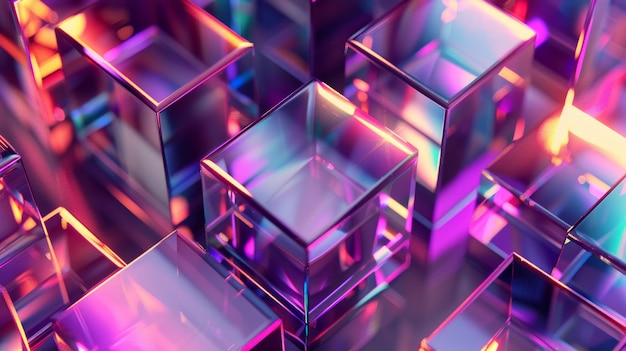 modello di cubo geometrico isometrico