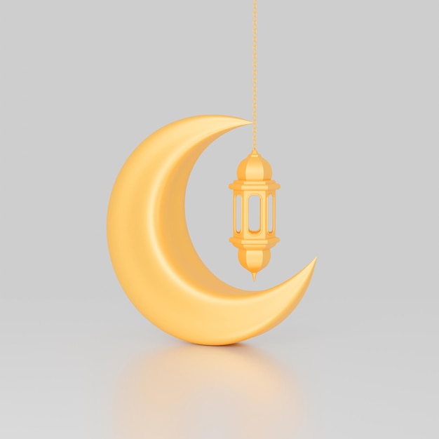 Modello di decorazione 3d Ramadan per post di instagram