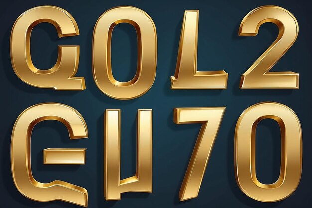 modello di effetto di testo 3D gold quiz