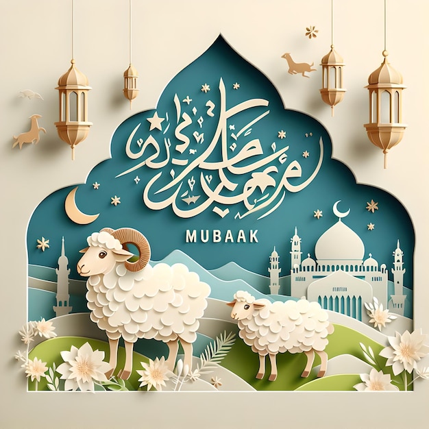 modello di Eid alAdha Mubarak
