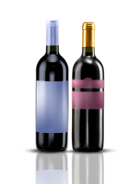 modello di etichette di bottiglie di vino