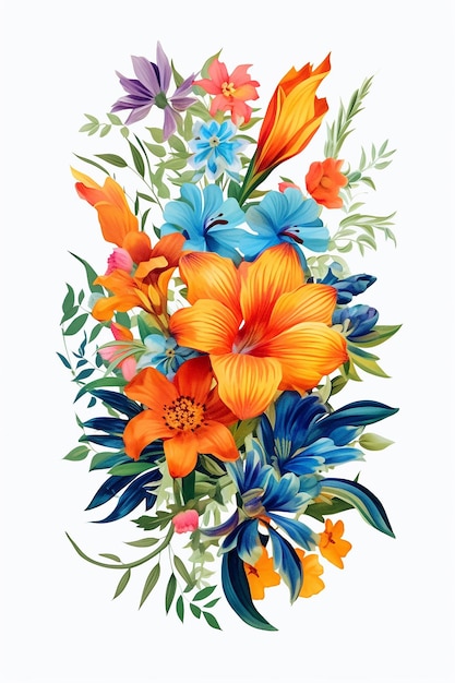 Modello di fiori vibranti PNG