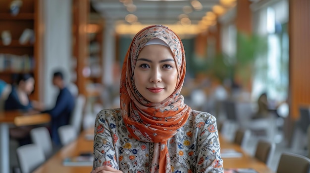 modello di hijab asiatico HD 8K carta da parati immagine fotografica stock