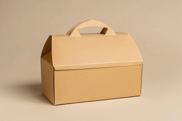 Modello di imballaggio di scatole Kraft in pubblicità marrone